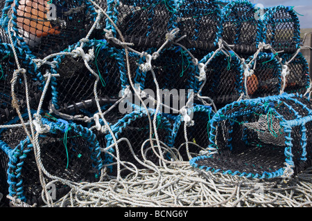 La Nasse sur Berneray port, Western Isles, Ecosse Banque D'Images