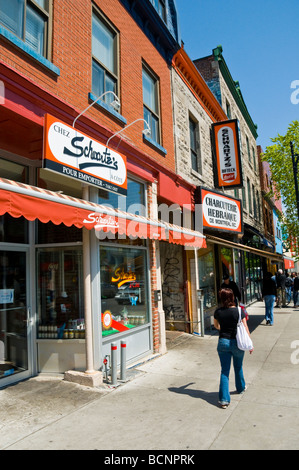 Célèbre Schwartz Deli sur le boulevard Saint Laurent Montréal Banque D'Images