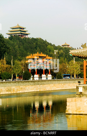 Parc Jingshan, Beijing, Chine Banque D'Images