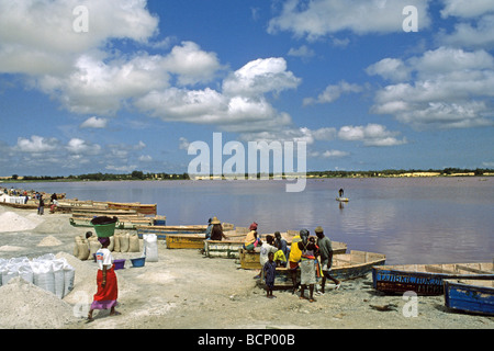Lac Rose Dakar Sénégal Banque D'Images