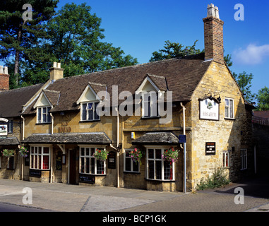 Angleterre Hereford Worcester Cotswolds Broadway le cheval Hounds Inn Banque D'Images