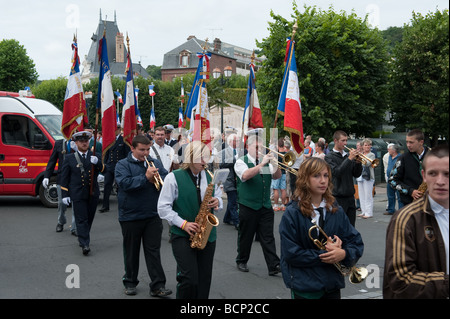 Bastille Day Parade et affichage par SPV à Honfleur , France Banque D'Images