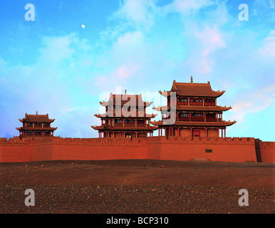 Dans le Col Jiayu corridor du Gansu, Province de Gansu, Chine Banque D'Images