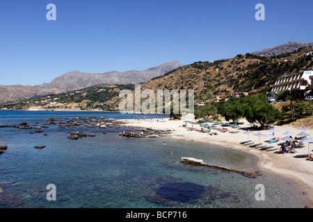 PLAKIAS PLAGE CRÈTE Banque D'Images