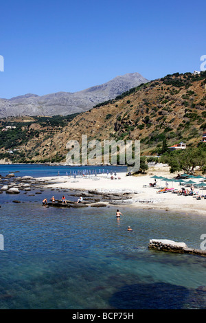 PLAKIAS PLAGE CRÈTE Banque D'Images