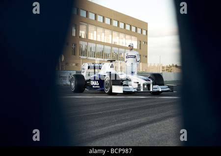 Nick Heidfeld chez BMW Sauber 2009 Lancement de l'équipe Banque D'Images