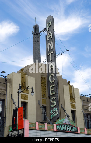 Le théâtre historique Pantages à Hollywood, CA Banque D'Images