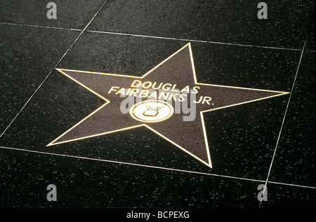 Douglas Fairbanks Jr étoile sur Hollywood Blvd Banque D'Images