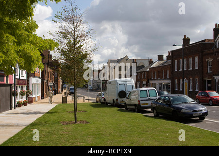 Le centre-ville de High Street Baldock Hertfordshire England uk go Banque D'Images