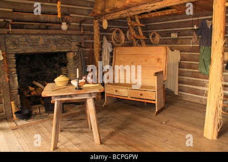 Chalet reconstruit d'état de Fort Boonesborough Richmond Virginia Banque D'Images