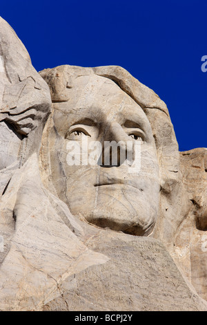 Le mont Rushmore - Thomas Jefferson Banque D'Images