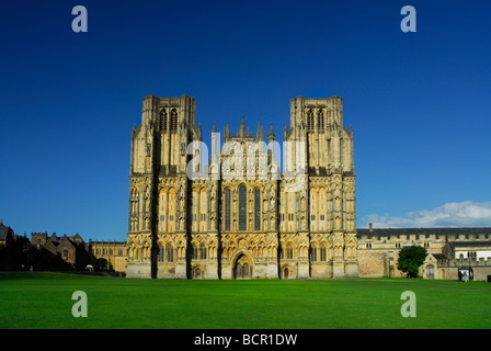 La cathédrale de Wells Somerset England UK Banque D'Images