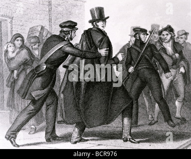 Arrestation DE WILLIAM SMITH O'BRIEN nationaliste irlandais à Thurles gare en 1848 Banque D'Images