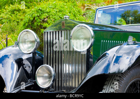 Gros plan d'une voiture à moteur Rolls Royce vintage England UK Royaume-Uni GB Grande Bretagne Banque D'Images