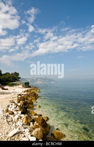 Côte de Portonovo Conero Regional Park Ancona Italie Banque D'Images