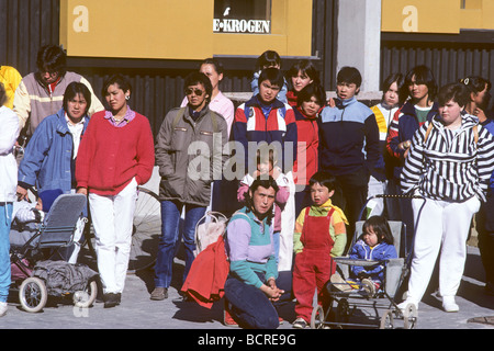 Elk125 6099 Groenland Nuuk (Godthab) Scène de rue avec les Groenlandais Banque D'Images