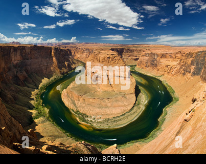 Vue sur Horseshoe Bend près de Page, Arizona, USA Banque D'Images