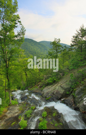 Crabtree Falls Blue Ridge Parkway en Virginie Banque D'Images