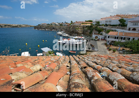 Le port de cales Fonts près de Es Castell sur l'île des Baléares de Minorque Banque D'Images