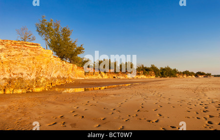 Falaises de calcaire et plage de Casuarina Coastal réserver dans Darwin, Australie Banque D'Images