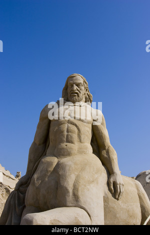 Sculpture de sable homme Centaure de la mythologie grecque. Banque D'Images