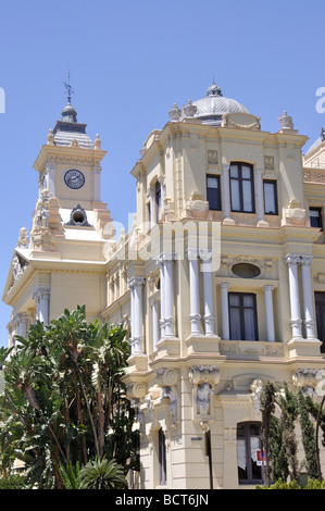 Ayuntamiento (Mairie), Avenue de Cervantes, Malaga, Costa del Sol, la province de Malaga, Andalousie, Espagne Banque D'Images