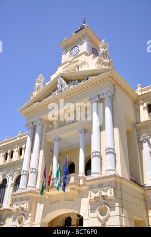 Ayuntamiento (Mairie), Avenue de Cervantes, Malaga, Costa del Sol, la province de Malaga, Andalousie, Espagne Banque D'Images