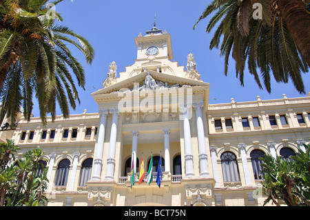 Ayuntamiento (Mairie), Avenue de Cervantes, Malaga, Costa del Sol, la province de Malaga, Andalousie, Espagne Banque D'Images