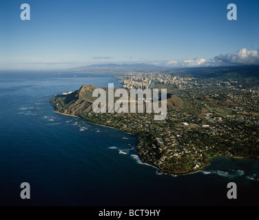 Diamond Head Waikiki Oahu Hawaii Banque D'Images