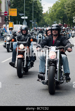 De moto, Crime City Run, Francfort, Hesse, Germany, Europe Banque D'Images