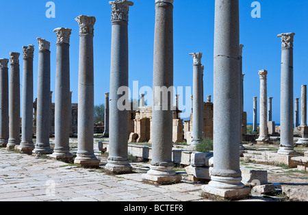 La Libye le site archéologique de Leptis Magna Banque D'Images