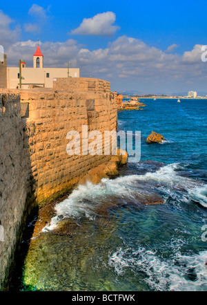 La méditerranée ville historique d'Acre en Israël du Nord Banque D'Images