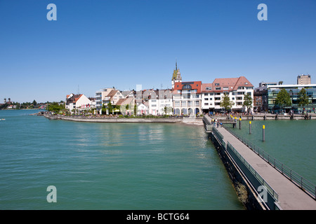 Avis de Friedrichshafen sur le lac de Constance, Friedrichshafen, Bade-Wurtemberg, Allemagne, Europe Banque D'Images