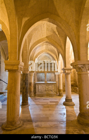 Crypte de la cathédrale romane Osimo Ancona Italie Banque D'Images