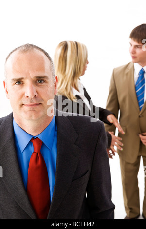 Réunion d'affaires, deux femmes et deux hommes Banque D'Images