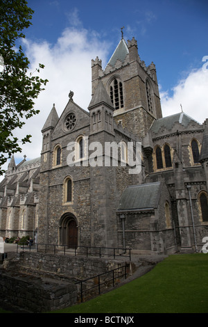 La cathédrale Christ Church Cathedral of the Holy Trinity Church de l'Irlande dans le centre-ville de Dublin République d'Irlande Banque D'Images