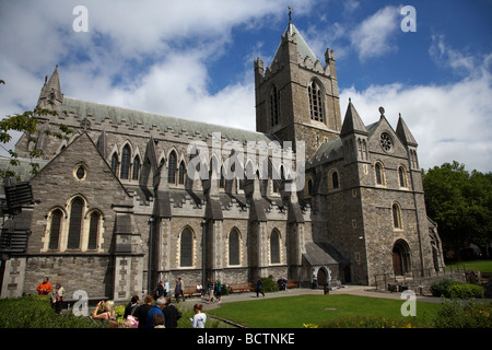 La cathédrale Christ Church Cathedral of the Holy Trinity Church de l'Irlande dans le centre-ville de Dublin République d'Irlande Banque D'Images