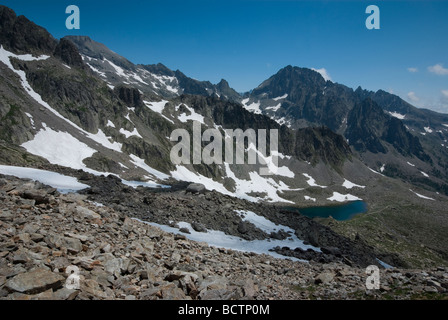 Lac de Fenestre dans le Parc National du Mercantour, France Banque D'Images