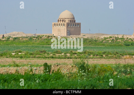 Mausolée du Sultan Ahmad Sanjar dans les ruines de Merv au Turkménistan Banque D'Images