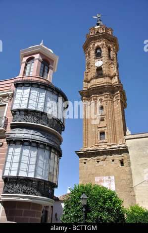 Eglise de San Sebastian, Plaza de San Sebastian, Antequera, la province de Malaga, Andalousie, Espagne Banque D'Images