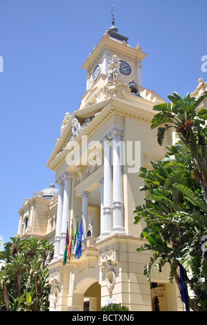 Ayuntamiento (Mairie), Avenue de Cervantes, Malaga, Costa del Sol, la province de Malaga, Andalousie, Espagne Banque D'Images