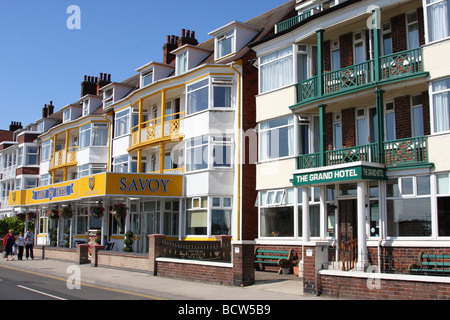 Hôtels bord de mer à Skegness, dans le Lincolnshire, au Royaume-Uni. Banque D'Images