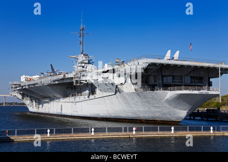 En porte-avions porte-avions USS Yorktown rivière Patriot's Point Naval Maritime Museum Charleston en Caroline du Sud USA Banque D'Images