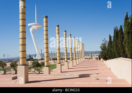 Tour de communication conçue par Santiago Calatrava Barcelone Catalogne Espagne Banque D'Images