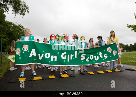 Girl Scouts au congrès annuel de l'air alias duck tape Avon festival Ohio Banque D'Images