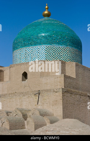 Mausolée Pakhlavan Makmud Dome à Khiva Ouzbékistan Banque D'Images