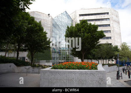 Les bureaux du conseil de la ville de Dublin entrée christchurch Dublin République d'Irlande Banque D'Images