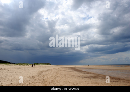 Wells next the Sea plage éloignée sur la côte de Norfolk Banque D'Images