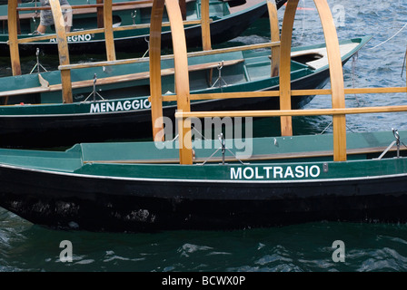 Bateaux de pêche traditionnels du lac de Côme appelé Lucia Lombardie Italie Banque D'Images