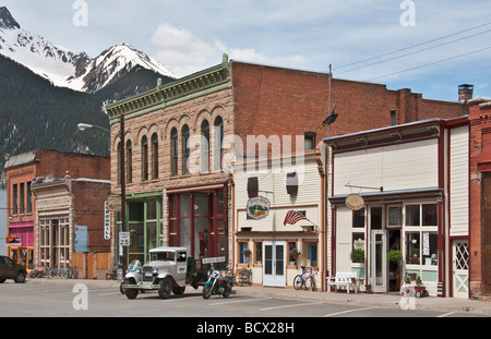 Colorado Silverton District historique national terminus nord du Durango Silverton Narrow Gauge Railroad restaurant saloon Banque D'Images